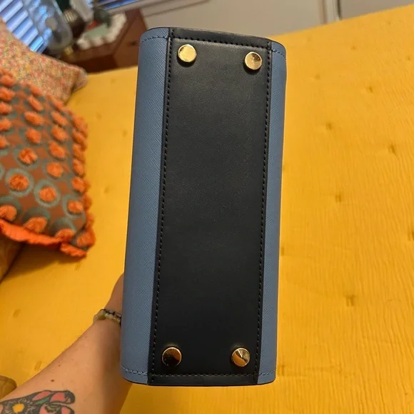 Michael Kors small Marilyn Saffiano Satchel - Dark Chambray multi - Picture 7 of 10